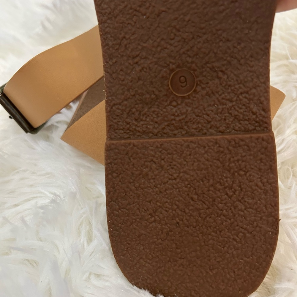 Madewell Tan Leather Strap Sandals • Women’s Size 9 • Pre-Loved - Picture 3 of 6